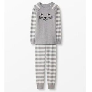 HANNA ANDERSSON Cat Long John Pajama Set - 140 OR 10 (PRE-OWNED)